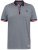D555 BAYTON 2 Fine Stripe Jersey Polo Grey - Polokošile - Polokošile 2XL-8XL - Trička s límečkem 2XL-8XL