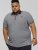 D555 BAYTON 2 Fine Stripe Jersey Polo Grey - Polokošile - Polokošile 2XL-8XL - Trička s límečkem 2XL-8XL