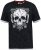 D555 DARREN Skull Printed T-Shirt With Double Layer On Hem & Cuff Black Reno - Trička - Trička nadměrné velikosti - 2XL-14XL