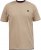 D555 SANDFORD Double Layer On Neck Ribs And Hem Waffle Textured T-Shirt Beige - Trička - Trička nadměrné velikosti - 2XL-14XL
