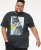 D555 MARTIN Official Batman Printed T-Shirt Washed Black - Trička - Trička nadměrné velikosti - 2XL-14XL