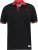 D555 CHESTER Pique Polo With Red Collar With Tipping Detail And Chest Embroidery Black - Polokošile - Polokošile 2XL-8XL - Trička s límečkem 2XL-8XL
