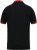 D555 CHESTER Pique Polo With Red Collar With Tipping Detail And Chest Embroidery Black - Polokošile - Polokošile 2XL-8XL - Trička s límečkem 2XL-8XL