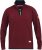 D555 HIRALDO Quarter Neck Pique Fleece Sweatshirt With Chest Embroidery Red - Mikiny & mikiny s kapucí - Mikiny & Mikiny s kapucí 2XL-12XL