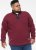 D555 HIRALDO Quarter Neck Pique Fleece Sweatshirt With Chest Embroidery Red - Mikiny & mikiny s kapucí - Mikiny & Mikiny s kapucí 2XL-12XL