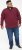 D555 HIRALDO Quarter Neck Pique Fleece Sweatshirt With Chest Embroidery Red - Mikiny & mikiny s kapucí - Mikiny & Mikiny s kapucí 2XL-12XL