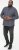 D555 KEATON Micro AOP Long Sleeve Shirt With Concealed Button Down Collar Grey - Košile - Košile 2XL-10XL