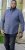 D555 KEATON Micro AOP Long Sleeve Shirt With Concealed Button Down Collar Grey - Košile - Košile 2XL-10XL