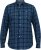 D555 SONNY Navy Check Long Sleeve Shirt With Chest Patch Pocket & Button Down Collar Navy Check - Košile - Košile 2XL-10XL