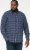 D555 SONNY Navy Check Long Sleeve Shirt With Chest Patch Pocket & Button Down Collar Navy Check - Košile - Košile 2XL-10XL