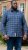 D555 SONNY Navy Check Long Sleeve Shirt With Chest Patch Pocket & Button Down Collar Navy Check - Košile - Košile 2XL-10XL