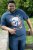 D555 NEAL Skull With Flames Printed Crew Neck T-Shirt Navy/Blue Twist - Trička - Trička nadměrné velikosti - 2XL-14XL
