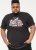 D555 LORNE Motor Bike Splatter Printed Crew Neck T-Shirt Washed Black - Trička - Trička nadměrné velikosti - 2XL-14XL