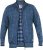 D555 ECCLES Cable Knitted Zip Through Sweater With Bonded Check Lining Denim Marl - Mikiny & mikiny s kapucí - Mikiny & Mikiny s kapucí 2XL-12XL