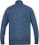 D555 ECCLES Cable Knitted Zip Through Sweater With Bonded Check Lining Denim Marl - Mikiny & mikiny s kapucí - Mikiny & Mikiny s kapucí 2XL-12XL