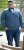 D555 ECCLES Cable Knitted Zip Through Sweater With Bonded Check Lining Denim Marl - Mikiny & mikiny s kapucí - Mikiny & Mikiny s kapucí 2XL-12XL