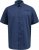 D555 Norwich Short Sleeve Micro AOP Shirt With Hidden Button Down Navy - Košile - Košile 2XL-10XL