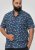 D555 Hartlepool Short Sleeve Vintage Car AOP Stretch Shirt Blue - Košile - Košile 2XL-10XL