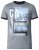 D555 Howie Fine Stripe T-shirt Grey - Trička - Trička nadměrné velikosti - 2XL-14XL