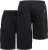 D555 Wigan 2 Elasticated Waist Fleece Cargo Shorts Black - Tepláky & kraťasy - Tepláky a Teplákové Kraťasy 2XL-12XL