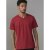 D555 Signature V-neck T-shirt Red - Trička - Trička nadměrné velikosti - 2XL-14XL