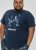 D555 Cameron Official Terminator Printed Crew Neck T-Shirt Dark Navy - Trička - Trička nadměrné velikosti - 2XL-14XL