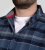 D555 Shrewsbury Long Sleeve with Chest Pocket Blue/Navy Check - Košile - Košile 2XL-10XL