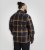 D555 Aldershot Long Sleeve Heavy Shacket Overshirt Tan/Navy Check - Košile - Košile 2XL-10XL