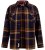 D555 Aldershot Long Sleeve Heavy Shacket Overshirt Tan/Navy Check - Košile - Košile 2XL-10XL