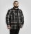 D555 Falkirk Long Sleeve Heavy Shacket Overshirt Black/Grey - Košile - Košile 2XL-10XL