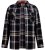 D555 Falkirk Long Sleeve Heavy Shacket Overshirt Black/Grey - Košile - Košile 2XL-10XL