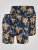 D555 Dawson AO Printed Hawaiian Swim Shorts Navy - Spodní prádlo - Spodní Prádlo Nadměrné Velikosti 2XL-8XL