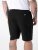 D555 Robinson 1 Elasticated Waist Fleece Cargo Shorts Black - Tepláky & kraťasy - Tepláky a Teplákové Kraťasy 2XL-12XL
