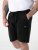 D555 Robinson 1 Elasticated Waist Fleece Cargo Shorts Black - Tepláky & kraťasy - Tepláky a Teplákové Kraťasy 2XL-12XL