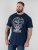 D555 Linton Tropical Skull Printed T-shirt Navy - Trička - Trička nadměrné velikosti - 2XL-14XL