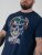 D555 Linton Tropical Skull Printed T-shirt Navy - Trička - Trička nadměrné velikosti - 2XL-14XL