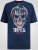 D555 Linton Tropical Skull Printed T-shirt Navy - Trička - Trička nadměrné velikosti - 2XL-14XL