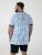 D555 Shoreham AO Printed Venice Beach Crew Neck T-shirt Blue - Trička - Trička nadměrné velikosti - 2XL-14XL