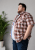 Kam Jeans 6368 Checked Short Sleeve Shirt Red - Košile - Košile 2XL-10XL