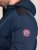 D555 Hank Ripstop Contrast Panelled Padded Hooded Jacket Námořnická modrá - Bundy - Bundy Nadměrné Velikosti - 2XL-8XL