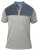 D555 MAURICE Top Paneled Short Sleeve Polo Grey - Polokošile - Polokošile 2XL-8XL - Trička s límečkem 2XL-8XL