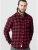 D555 Lawton LS Flannel Shirt Red - Košile - Košile 2XL-10XL