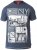 D555 RUEBEN NY City Print T-Shirt Denim - Trička - Trička nadměrné velikosti - 2XL-14XL