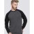 D555 Illinois Long Sleeve T-shirt Charcoal - Trička - Trička nadměrné velikosti - 2XL-14XL