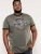 D555 Hereford Brooklyn Motorbike Printed Ringer T-Shirt Khaki - Trička - Trička nadměrné velikosti - 2XL-14XL