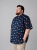 Kam Jeans 6068 Flamingo Short Sleeve Shirt Navy - Košile - Košile 2XL-10XL