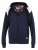 D555 Silverton Contrast Panneled Hoodie Navy - Mikiny & mikiny s kapucí - Mikiny & Mikiny s kapucí 2XL-12XL