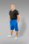 20 Nodi Short Leg Sports Pants in Combed Cotton Jersey Blue - Tepláky & kraťasy - Tepláky a Teplákové Kraťasy 2XL-12XL