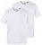 JP1880 711318 Tričko s véčkovým výstřihem 2 kusy Bílá - Trička - Trička nadměrné velikosti - 2XL-14XL