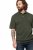 JP1880 712617 Polokošile se střihem na bříško Tmavě olivová - Polokošile - Polokošile 2XL-8XL - Trička s límečkem 2XL-8XL